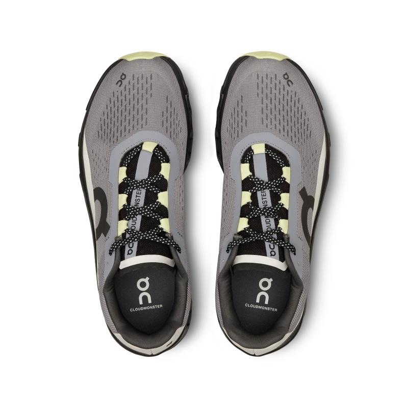 On Running Cloudmonster Men's Road Running Shoes Fossil | Magnet Grey | XWZBR-5479