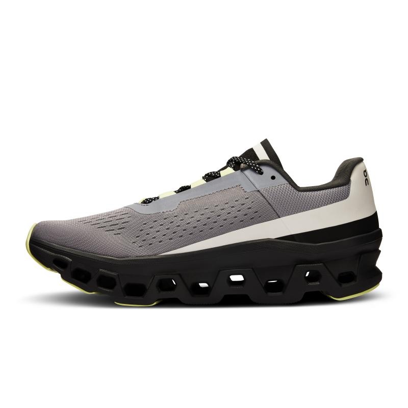 On Running Cloudmonster Men's Road Running Shoes Fossil | Magnet Grey | XWZBR-5479