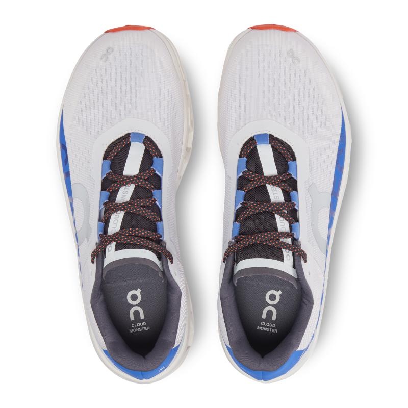 On Running Cloudmonster Men's Road Running Shoes Frost | Cobalt White | LAQVO-1670