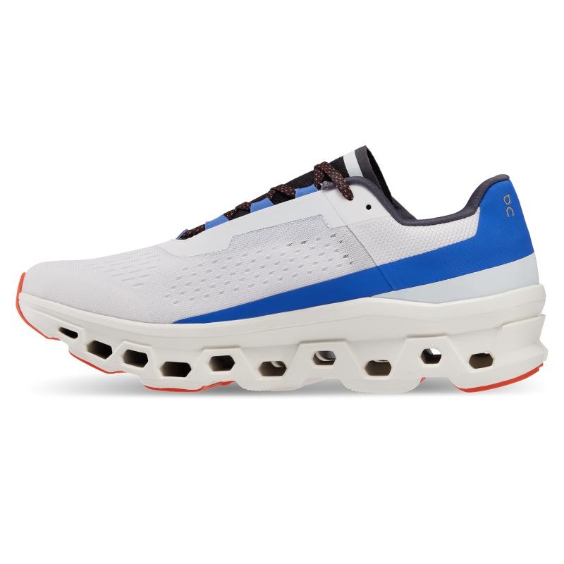 On Running Cloudmonster Men's Road Running Shoes Frost | Cobalt White | LAQVO-1670