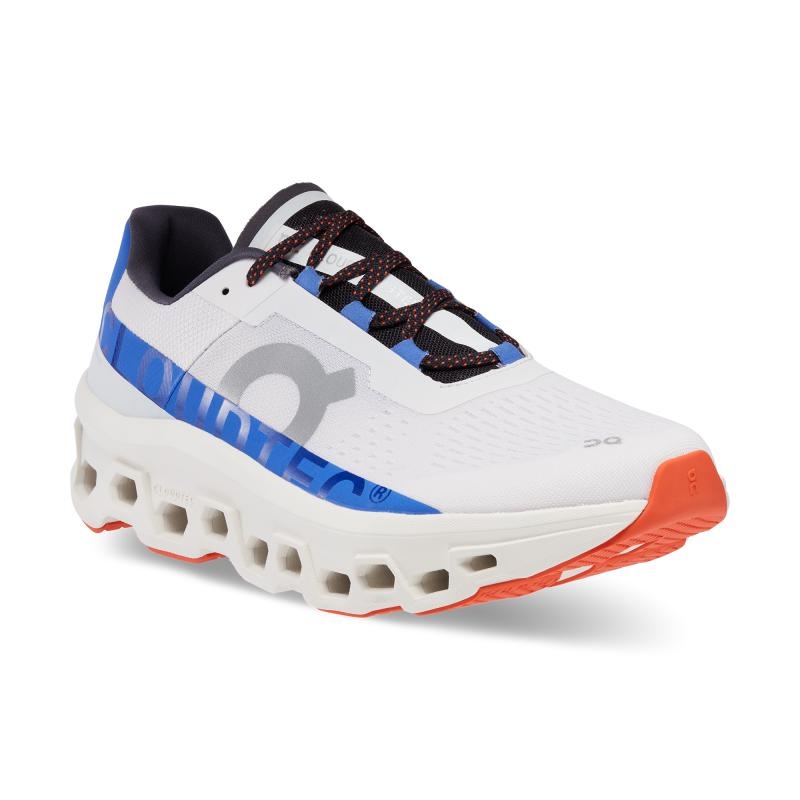 On Running Cloudmonster Men's Road Running Shoes Frost | Cobalt White | LAQVO-1670