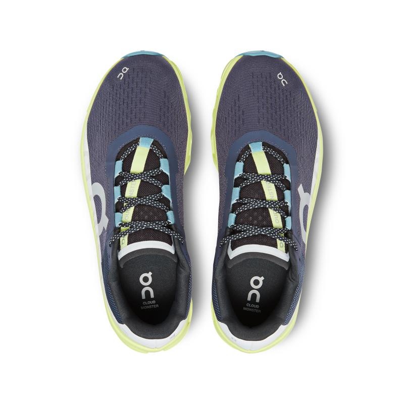 On Running Cloudmonster Men's Road Running Shoes Iron | Hay Navy | XDIRL-1732