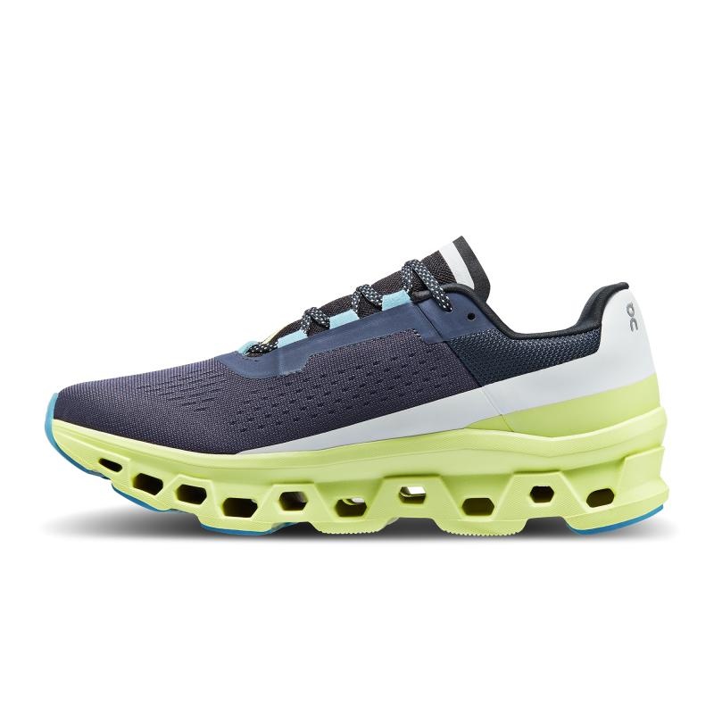 On Running Cloudmonster Men's Road Running Shoes Iron | Hay Navy | XDIRL-1732