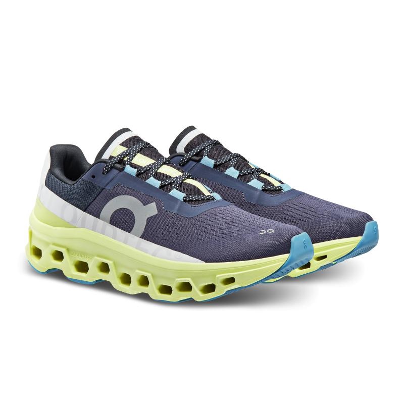 On Running Cloudmonster Men's Road Running Shoes Iron | Hay Navy | XDIRL-1732