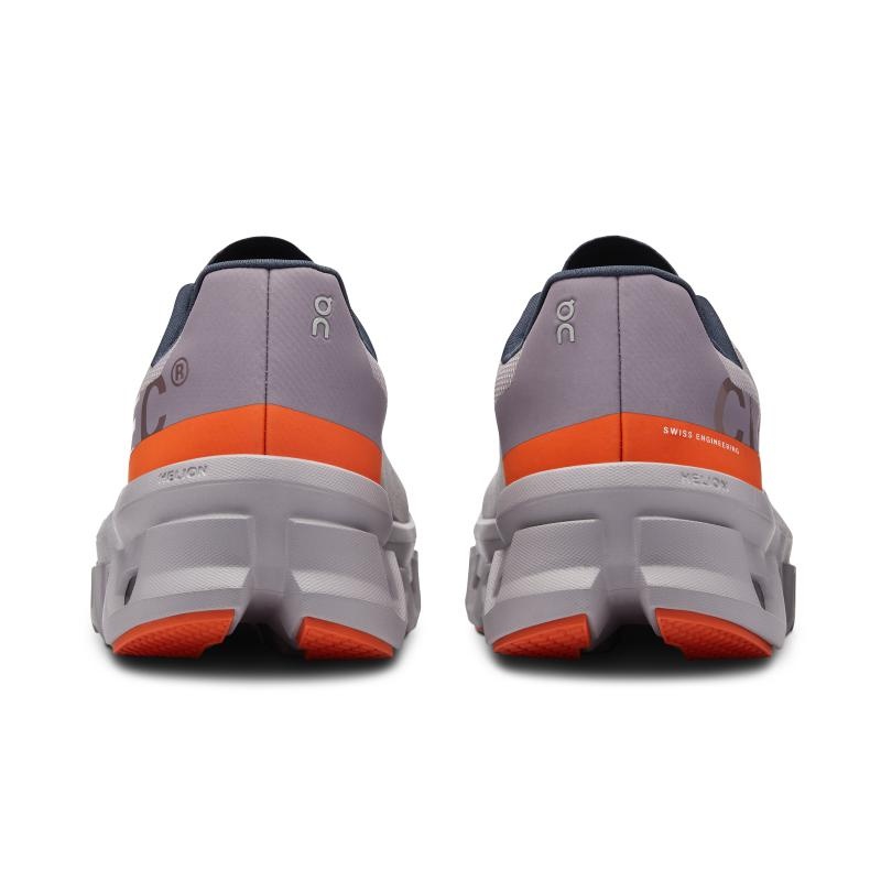 On Running Cloudmonster Men's Road Running Shoes Pearl | Flame Grey | ZRVFU-8074