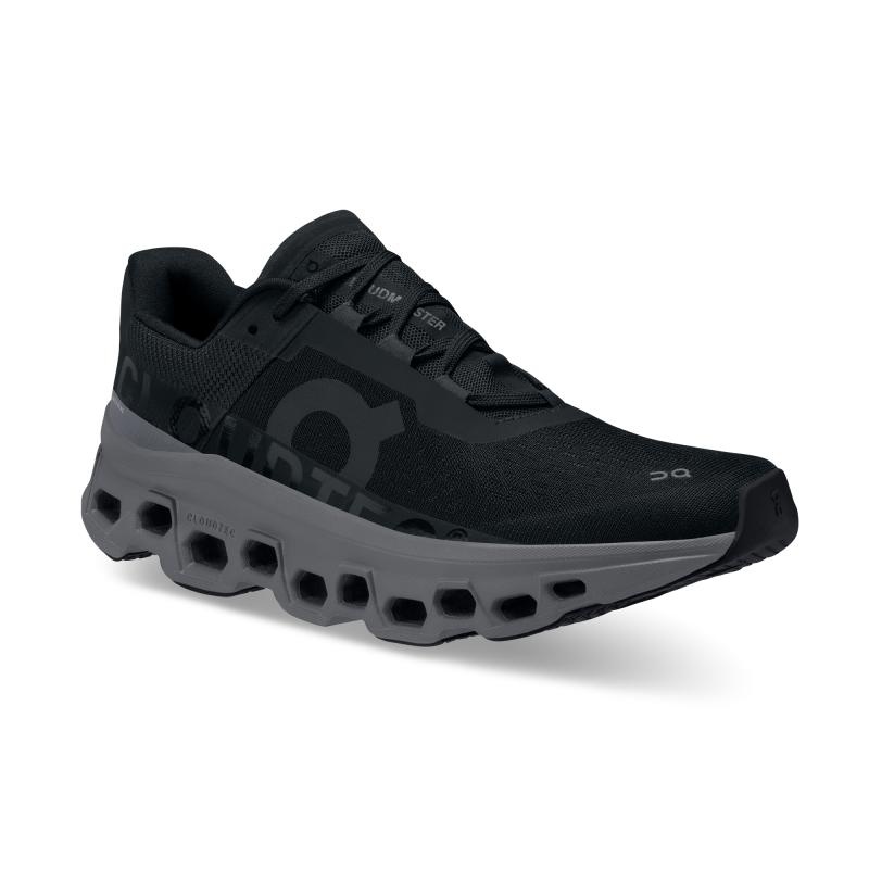 On Running Cloudmonster Women's Road Running Shoes Black | Magnet | SHUMC-9307