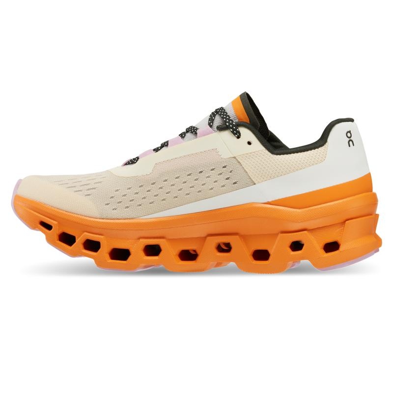 On Running Cloudmonster Women's Road Running Shoes Fawn | Turmeric Orange | UDBJT-1360