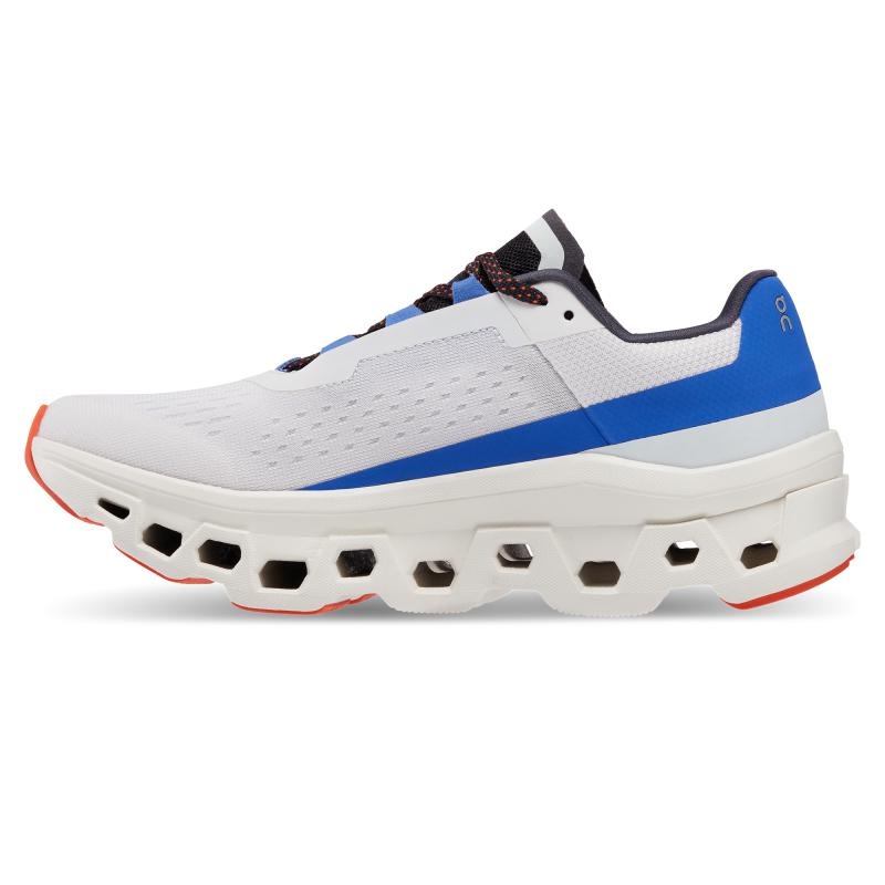 On Running Cloudmonster Women's Road Running Shoes Frost | Cobalt White | AHEDQ-7985