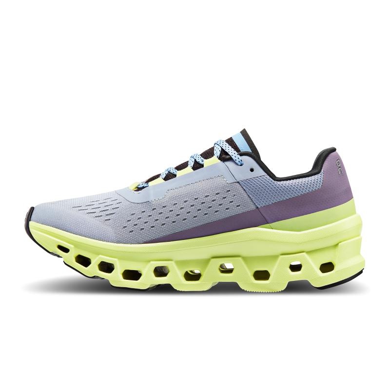 On Running Cloudmonster Women's Road Running Shoes Nimbus | Hay Grey | MQCDJ-3059