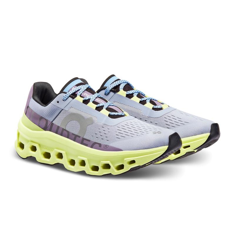 On Running Cloudmonster Women's Road Running Shoes Nimbus | Hay Grey | MQCDJ-3059