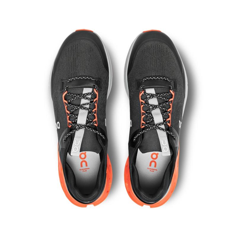 On Running Cloudnova Flux Men's Life Shoes Black | Flame | BYLNJ-5712