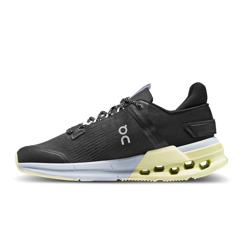 On Running Cloudnova Flux Women's Lifestyle Shoes Black | Hay | TUBFV-8462