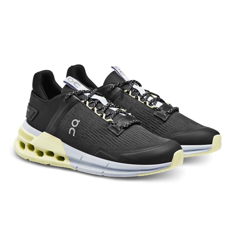 On Running Cloudnova Flux Women's Lifestyle Shoes Black | Hay | TUBFV-8462