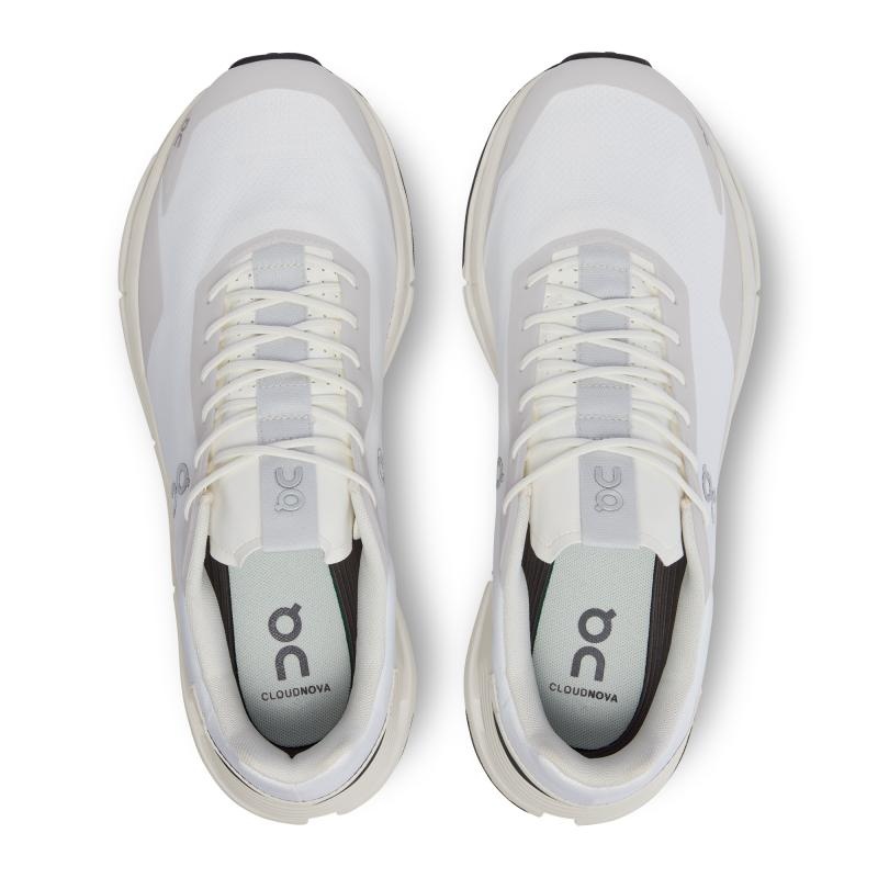 On Running Cloudnova Form Men's Life Shoes White | Eclipse | CAGLR-0724