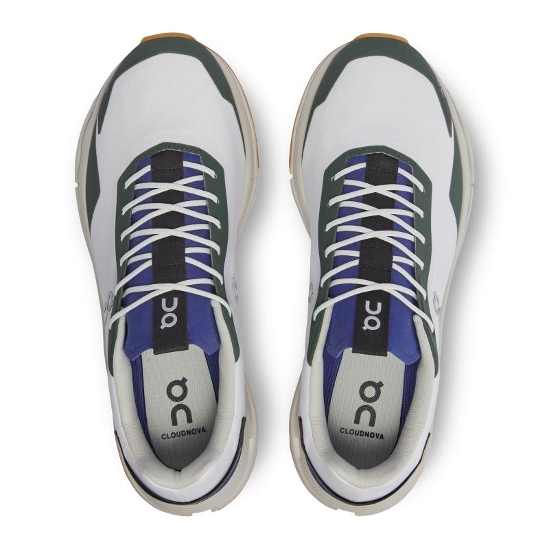 On Running Cloudnova Form Men's Life Shoes White | Indigo | QDLYG-6418