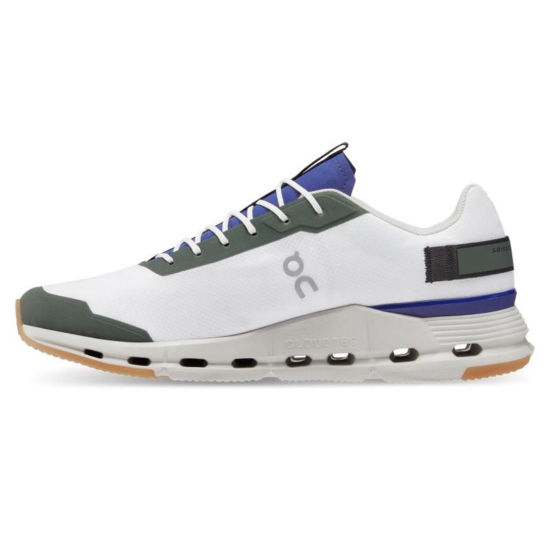 On Running Cloudnova Form Men's Life Shoes White | Indigo | QDLYG-6418