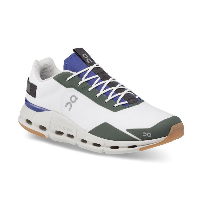 On Running Cloudnova Form Men's Life Shoes White | Indigo | QDLYG-6418