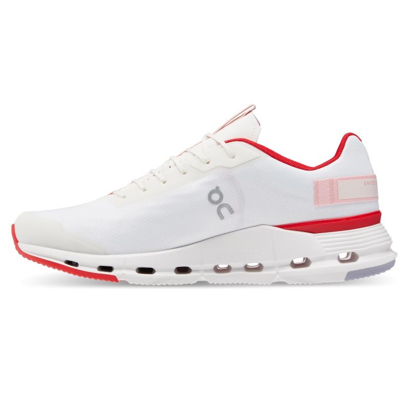 On Running Cloudnova Form Men's Life Shoes White | Red | FXUIG-2873