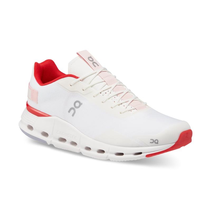 On Running Cloudnova Form Men's Life Shoes White | Red | FXUIG-2873