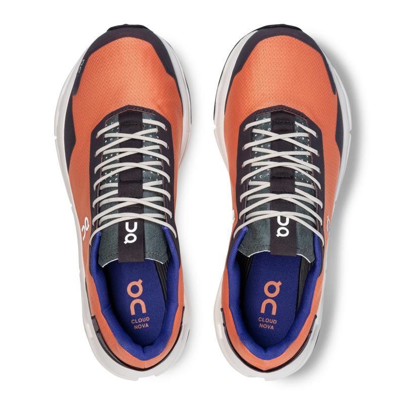 On Running Cloudnova Form Men's Life Shoes Terracotta | Forest Orange | QGTNV-2189