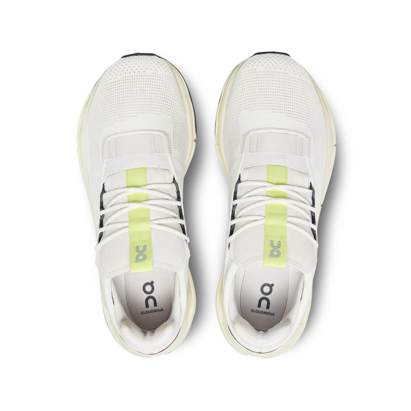 On Running Cloudnova Men's Life Shoes Undyed-White | Seedling | DFMVE-3194