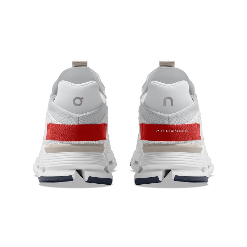 On Running Cloudnova Men's Life Shoes White | Red | YMHEO-9260