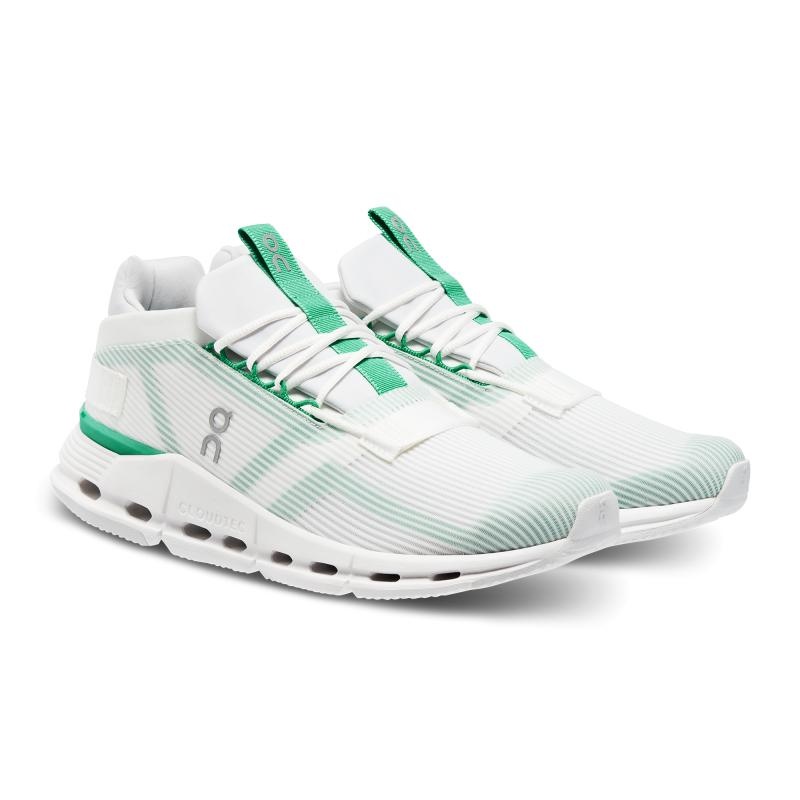 On Running Cloudnova Void Men's Life Shoes Undyed-White | Mint | JAWOX-1405