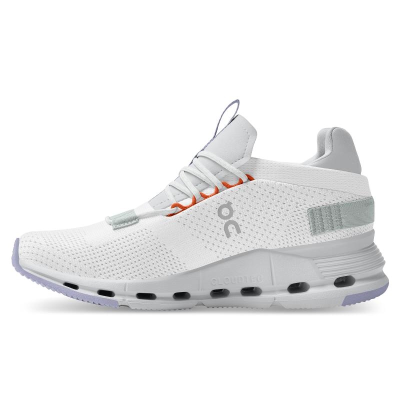 On Running Cloudnova Women's Lifestyle Shoes White | Glacier | ILJPF-2056