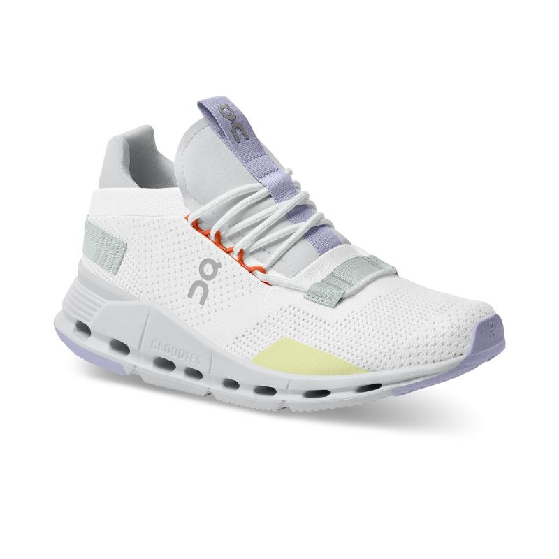 On Running Cloudnova Women's Lifestyle Shoes White | Glacier | ILJPF-2056