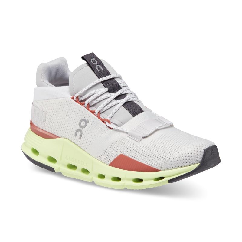 On Running Cloudnova Women's Lifestyle Shoes White | Limelight | KSJOH-2893