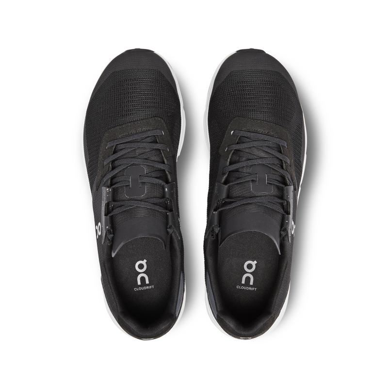 On Running Cloudrift Men's Life Shoes Black | White | KVNDM-2693