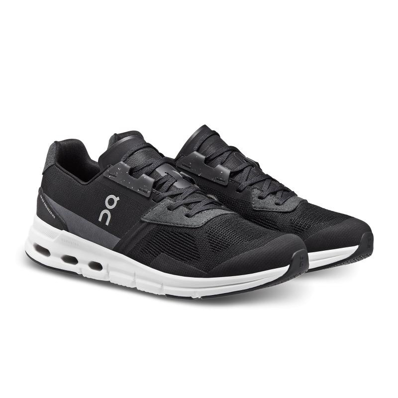 On Running Cloudrift Men's Life Shoes Black | White | KVNDM-2693