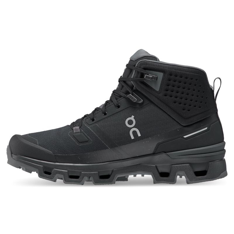 On Running Cloudrock 2 Waterproof Men's Hiking Boots Black | Eclipse | DBYJR-1049