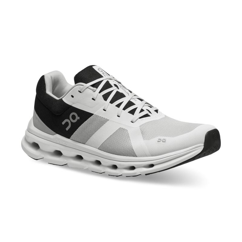 On Running Cloudrunner Men's Road Running Shoes Glacier | Black | AYFLR-7163