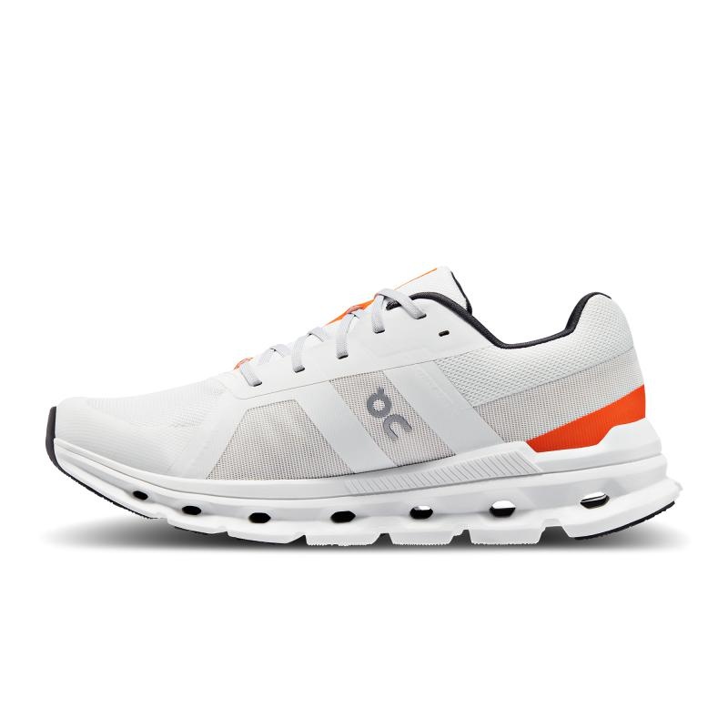 On Running Cloudrunner Men's Road Running Shoes Undyed-White | Flame | KYNFI-9257