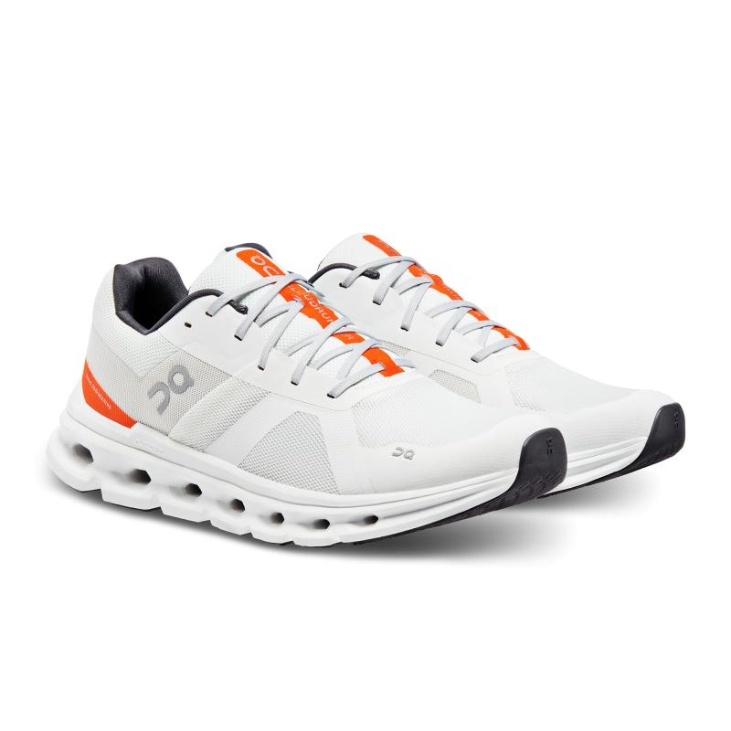 On Running Cloudrunner Men's Road Running Shoes Undyed-White | Flame | KYNFI-9257