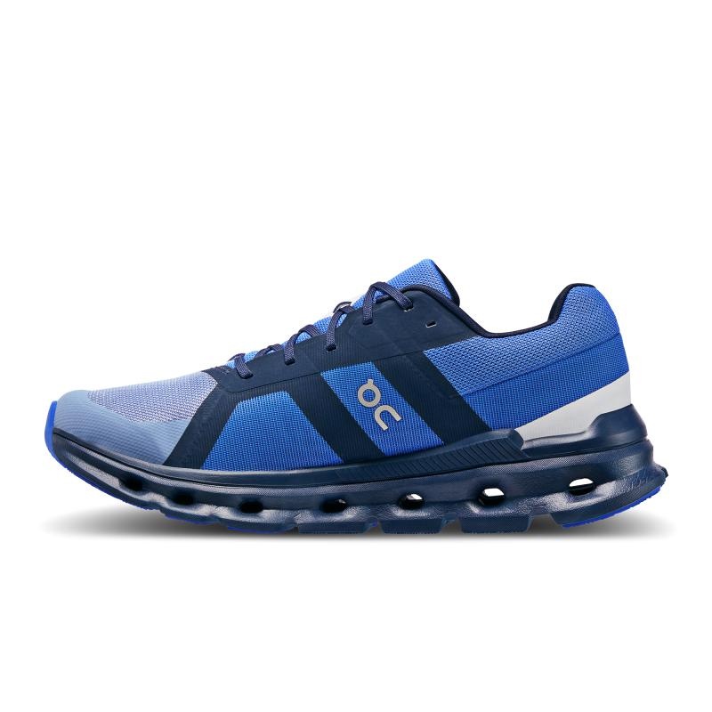 On Running Cloudrunner Men's Road Running Shoes Shale | Cobalt Blue | VWSXN-5763