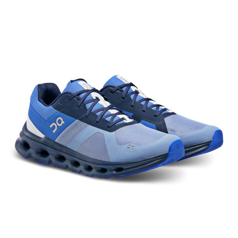 On Running Cloudrunner Men's Road Running Shoes Shale | Cobalt Blue | VWSXN-5763