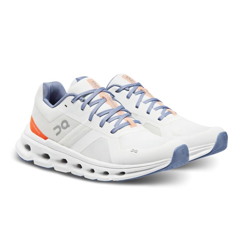 On Running Cloudrunner Wide Women's Road Running Shoes Undyed-White | Flame | OMRLZ-9421