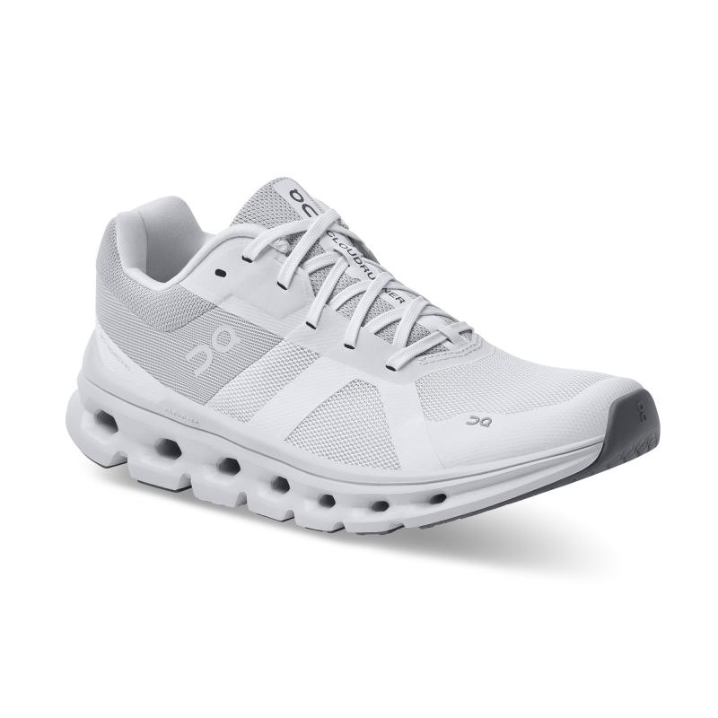 On Running Cloudrunner Wide Women's Road Running Shoes White | Frost | ZSYOC-5734