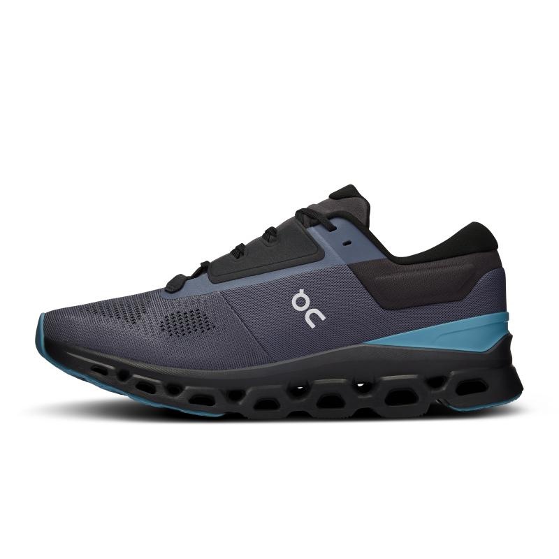 On Running Cloudstratus 3 Men's Road Running Shoes Metal | Wisteria Black | DLPRU-5718