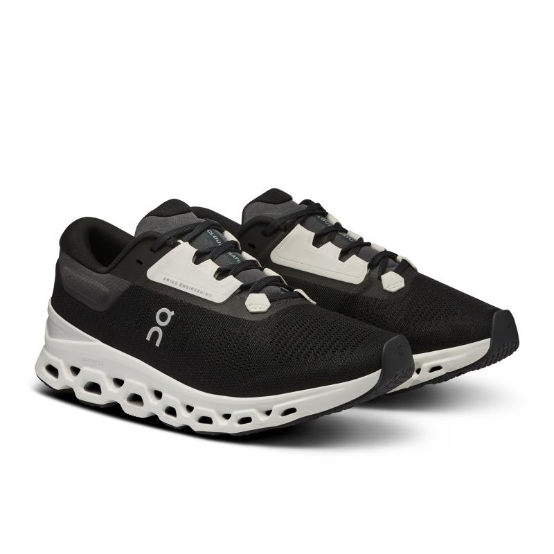 On Running Cloudstratus 3 Women's Road Running Shoes Black | Frost | CTBHO-4250