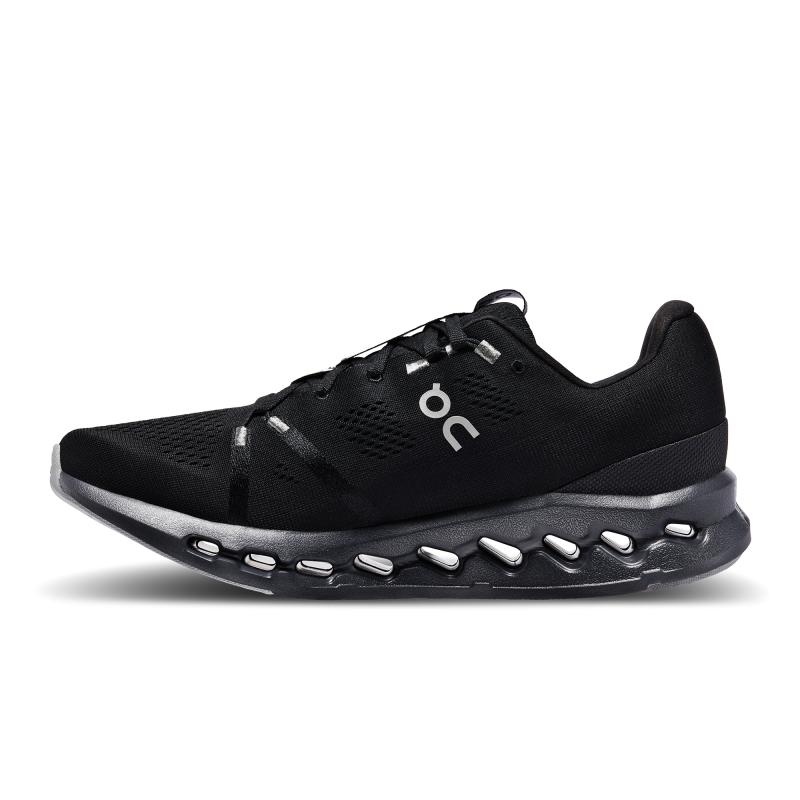 On Running Cloudsurfer Men's Road Running Shoes All Black | WXDMP-6019