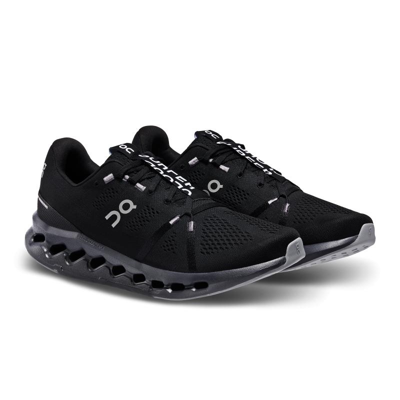 On Running Cloudsurfer Men's Road Running Shoes All Black | WXDMP-6019