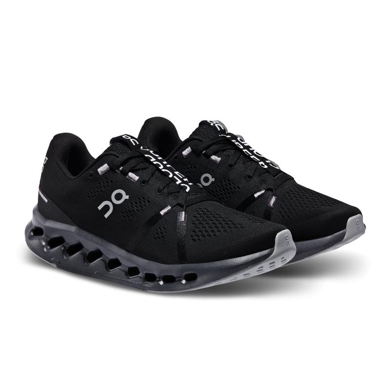 On Running Cloudsurfer Women's Road Running Shoes All Black | QXHBE-6581