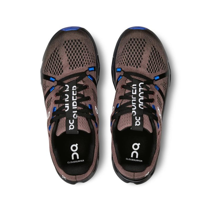 On Running Cloudsurfer Women's Road Running Shoes Black | Cobalt | JDLUV-6198