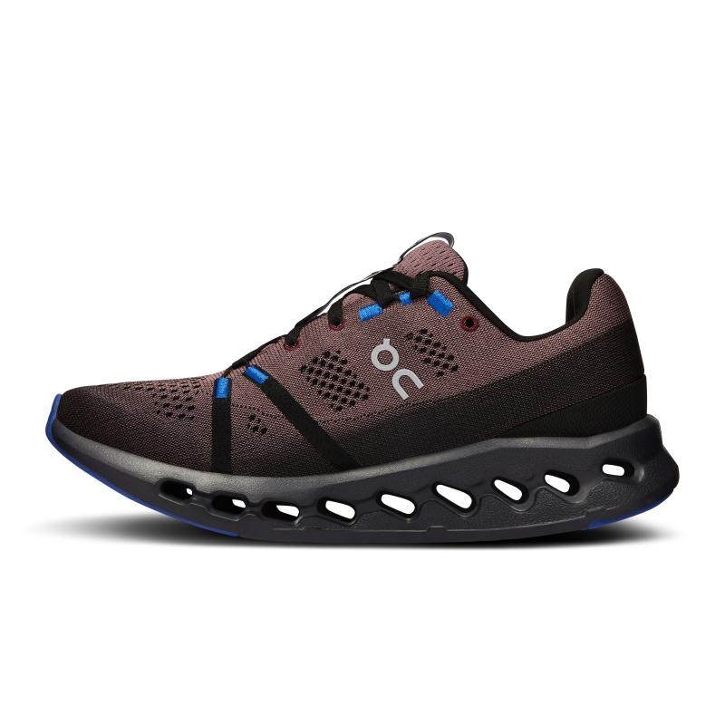 On Running Cloudsurfer Women's Road Running Shoes Black | Cobalt | JDLUV-6198