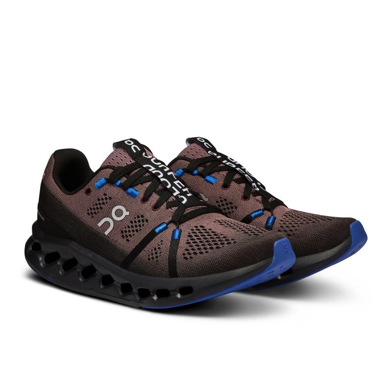 On Running Cloudsurfer Women's Road Running Shoes Black | Cobalt | JDLUV-6198