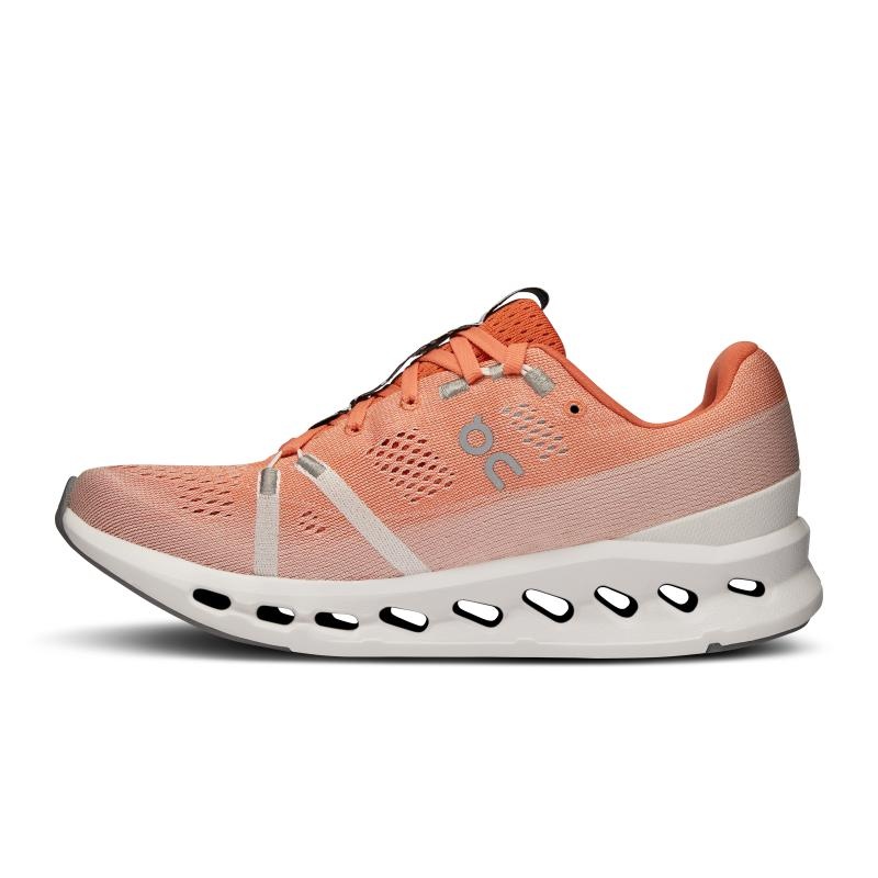 On Running Cloudsurfer Women's Road Running Shoes Flame | White | ITZNR-8215