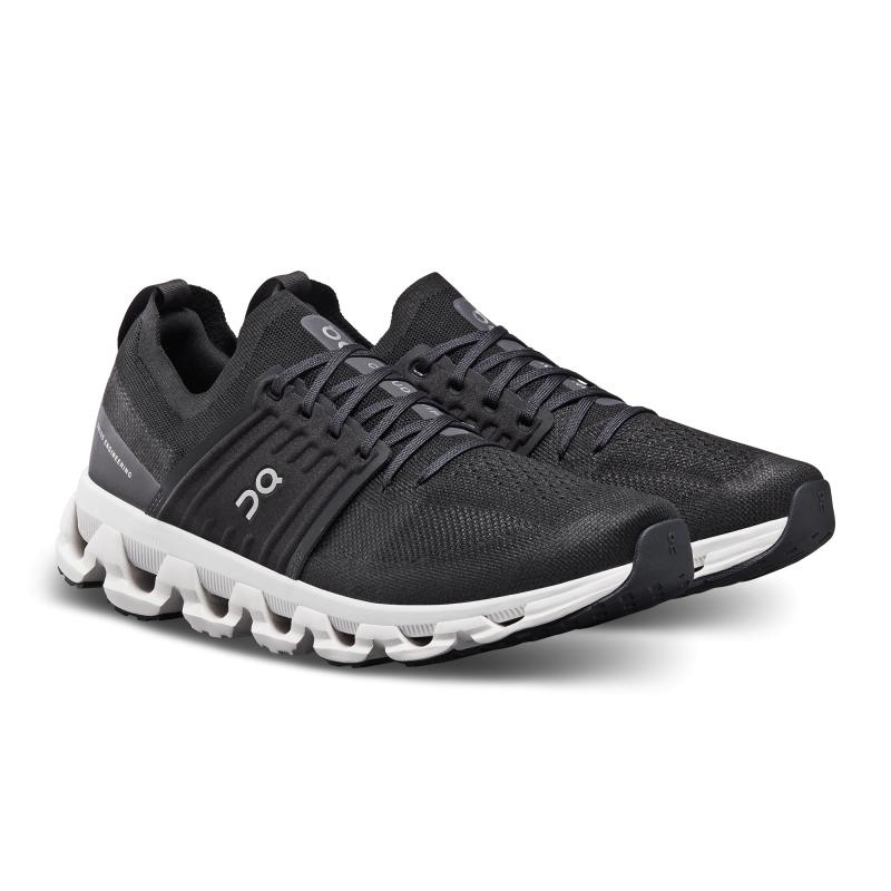 On Running Cloudswift 3 Men's Road Running Shoes All Black | ZNFKR-1032